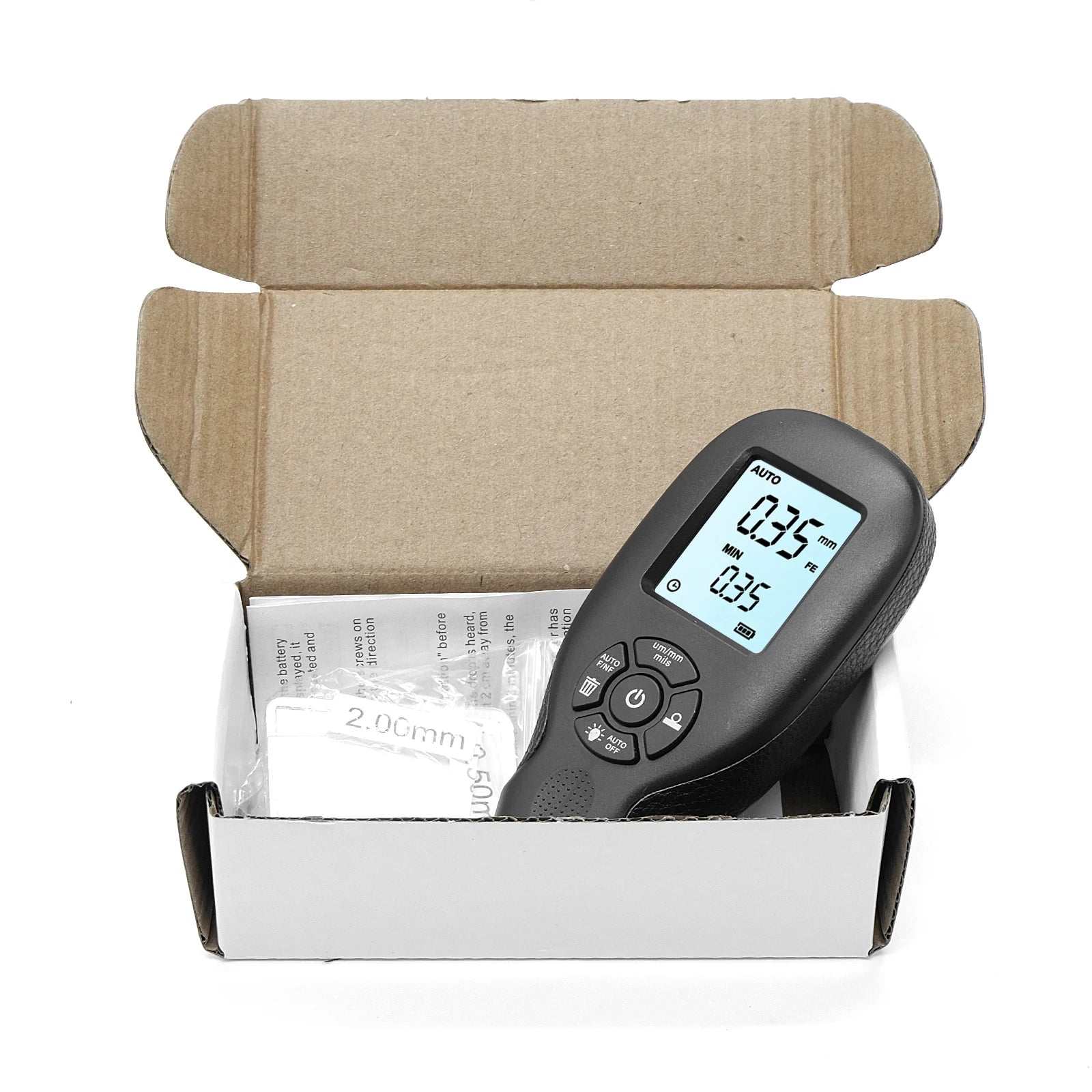 JUANJUAN Car Paint Coating Thickness Gauge 0-2000um LCD Display Manual Tester