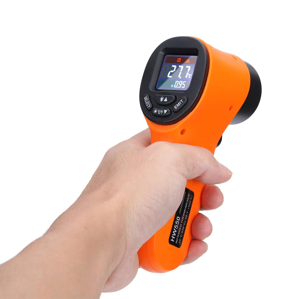 HW550 Non-Contact Infrared Thermometer -50~550°C (-58~1022°F) Industrial Laser Pyrometer Temperature Gun