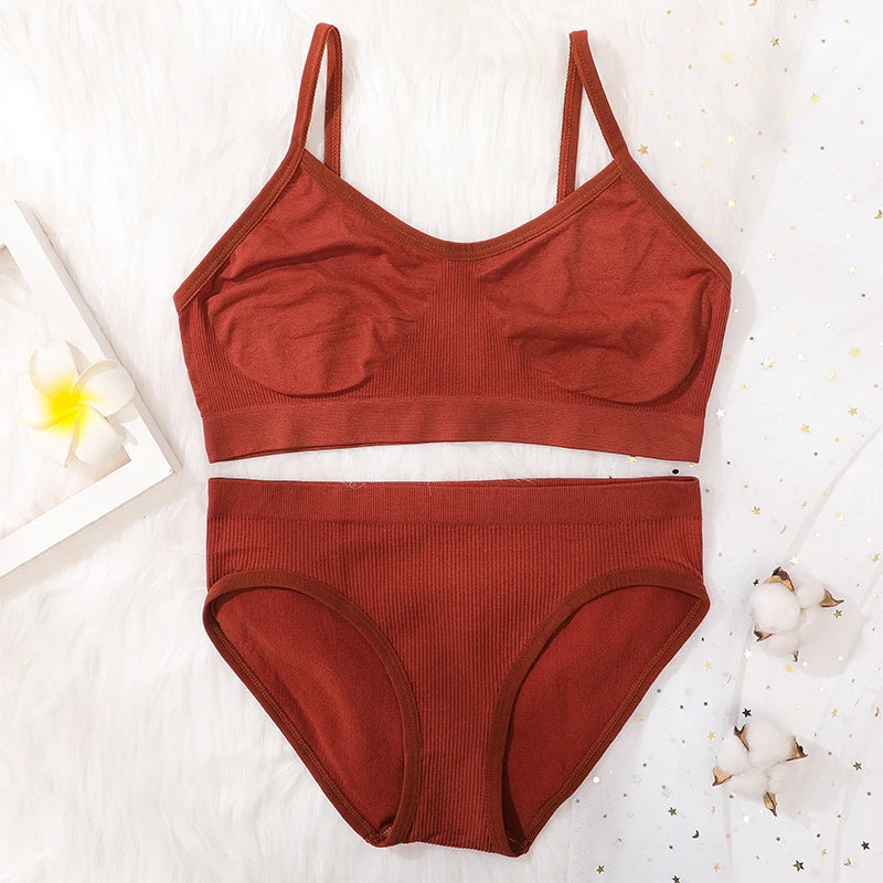 CowLost | product_id-women-seamless-wire-free-push-up-bra-low-waist-t-back-panties-set |26
