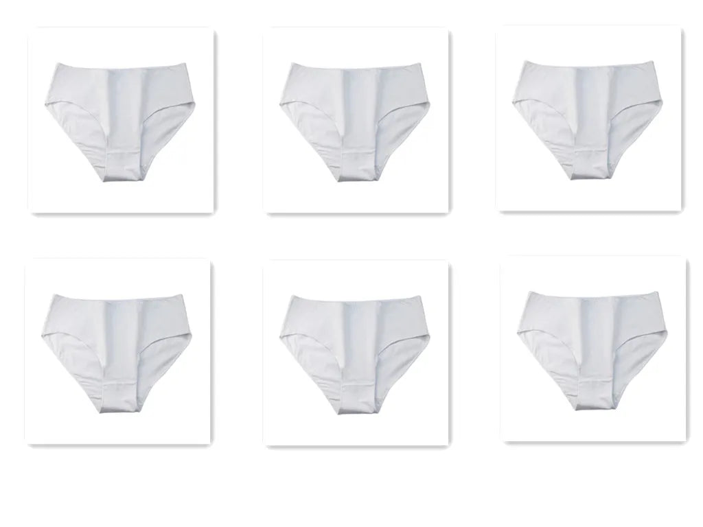 CowLost | product_id-6pcs-women-high-waist-seamless-breathable-cotton-briefs-m-2xl-solid-colors |33