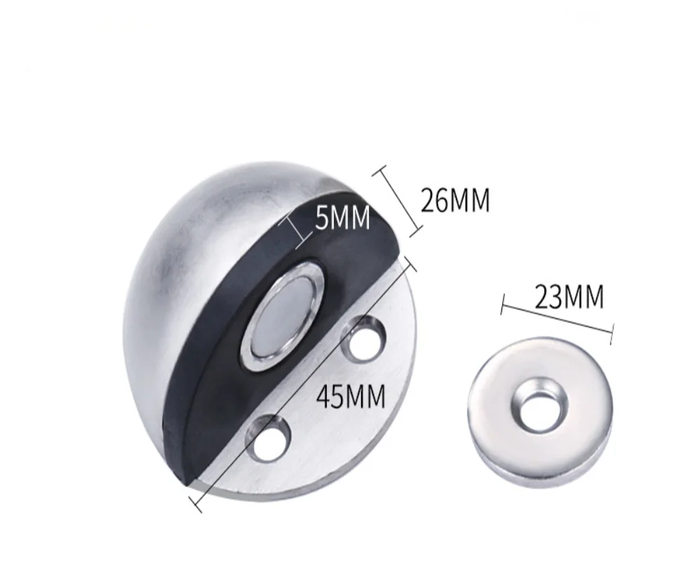 CowLost | stainless-steel-magnetic-dual-door-stopper-nail-free-door-catch-wall-protector |6