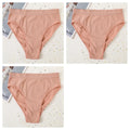 CowLost | 3pcs-set-seamless-panties-women-high-waist-briefs-high-cut-sports-bottom-underwear-female-stretch-rib-underpants-sexy-lingerie |39