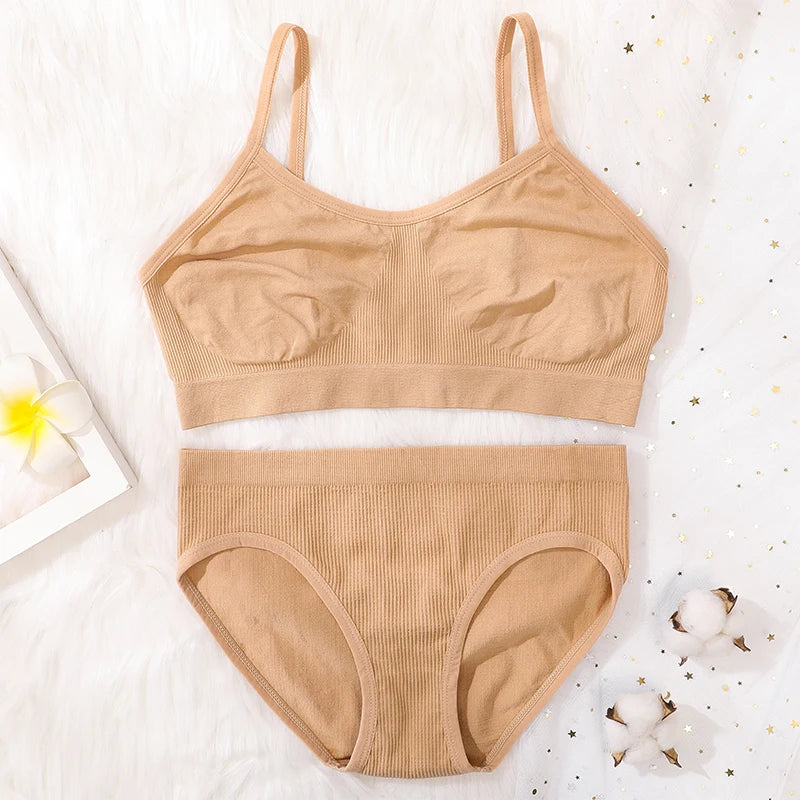CowLost | product_id-women-seamless-wire-free-push-up-bra-low-waist-t-back-panties-set |38