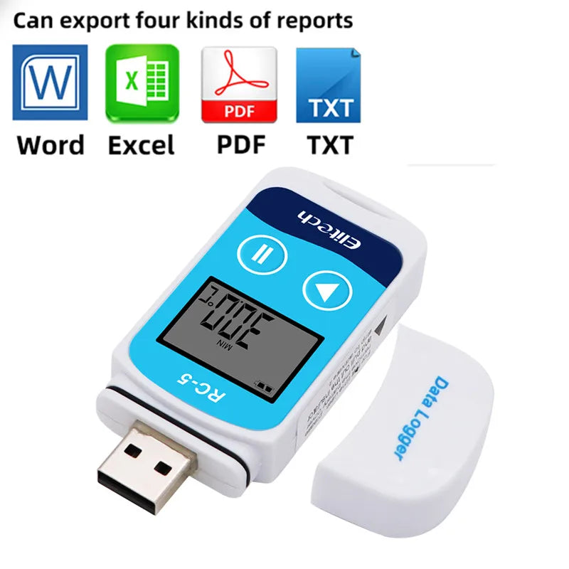RC-5 USB Temperature Data Logger 32000 Readings High-Precision Recorder