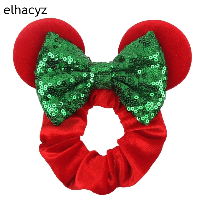 CowLost | mouse-ears-sequins-bow-women-velvet-scrunchies |56