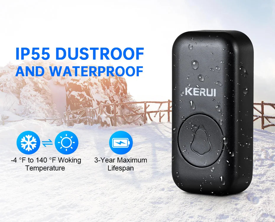 CowLost | wallets-money-clips-kerui-m525-ring-doorbell-with-touch-button-waterproof-door-bell-for-outdoor |8