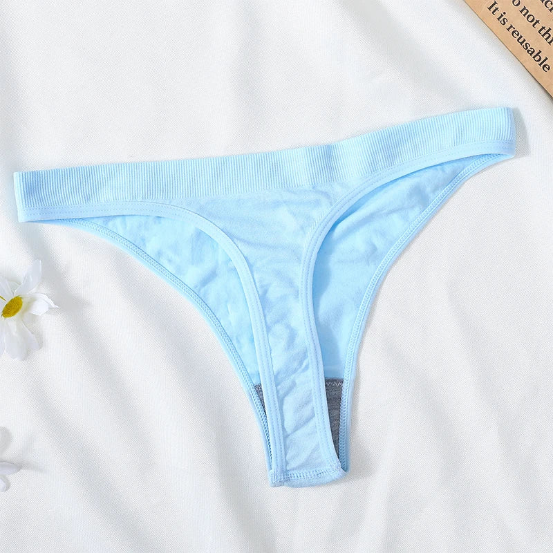 CowLost | product_id-3pcs-womens-brazilian-low-rise-ribbed-stretch-g-string-panties-m-xl-soft-comfort |16