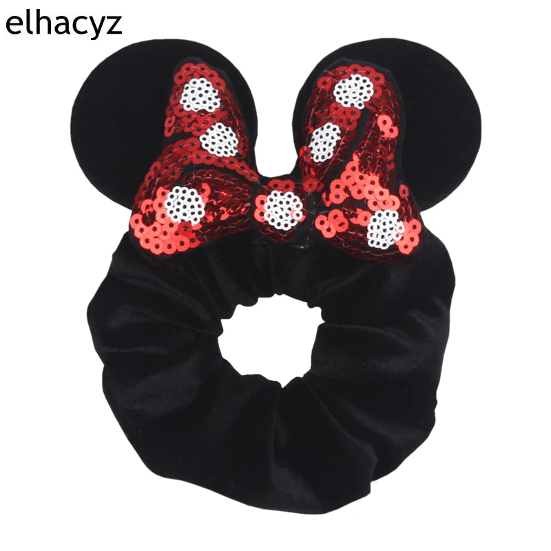 CowLost | mouse-ears-sequins-bow-women-velvet-scrunchies |29