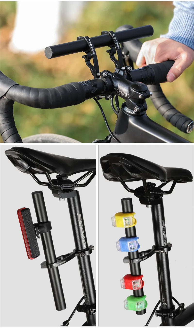 CowLost | 3d-printer-accessories-west-biking-25cm-carbon-fiber-bicycle-handlebar-extender-mount |17