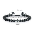 CowLost | badge-pass-holders-mens-natural-volcanic-rock-7-chakra-healing-bracelet |30