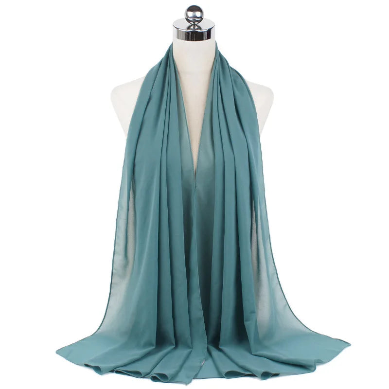 CowLost | muslim-chiffon-hijab-scarf-women-long-solid-color |80