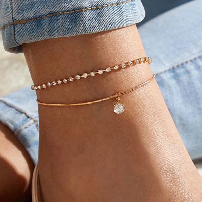 CowLost | bohemian-colorful-turkish-eyes-anklets-for-women-butterfly-flower-zircon-shell-cat-ankle-bracelet-summer-beach-foot-leg-jewelry-1 |18