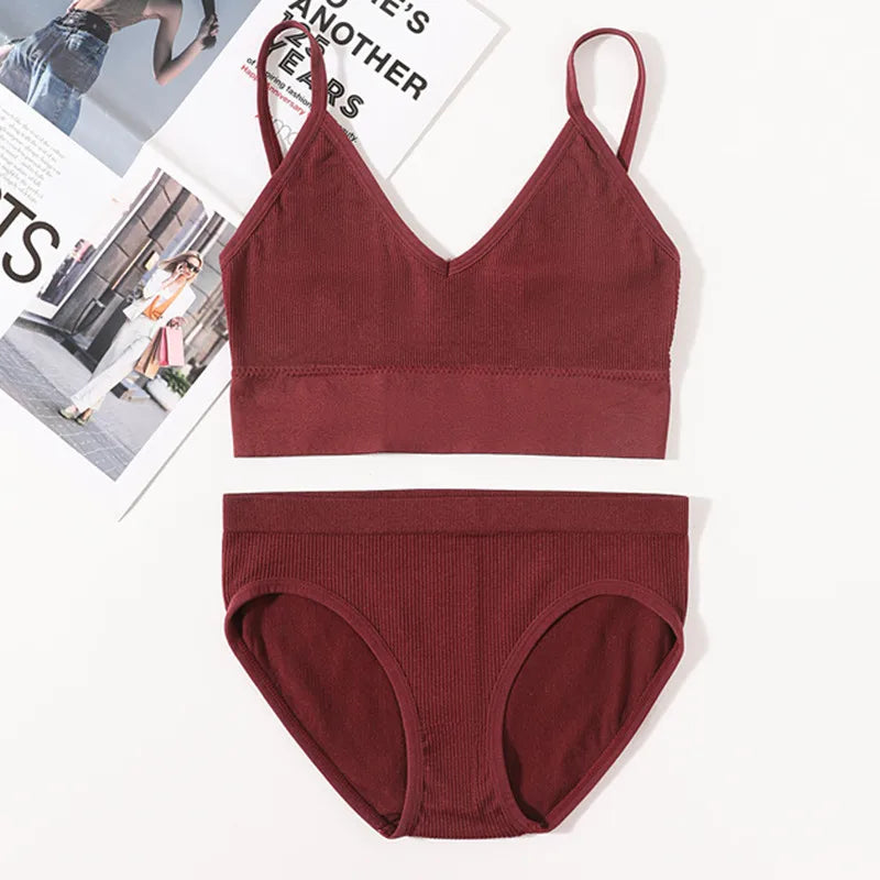 CowLost | product_id-women-seamless-u-back-bra-low-rise-brief-set-no-pads-fitness-crop-top-lingerie |24