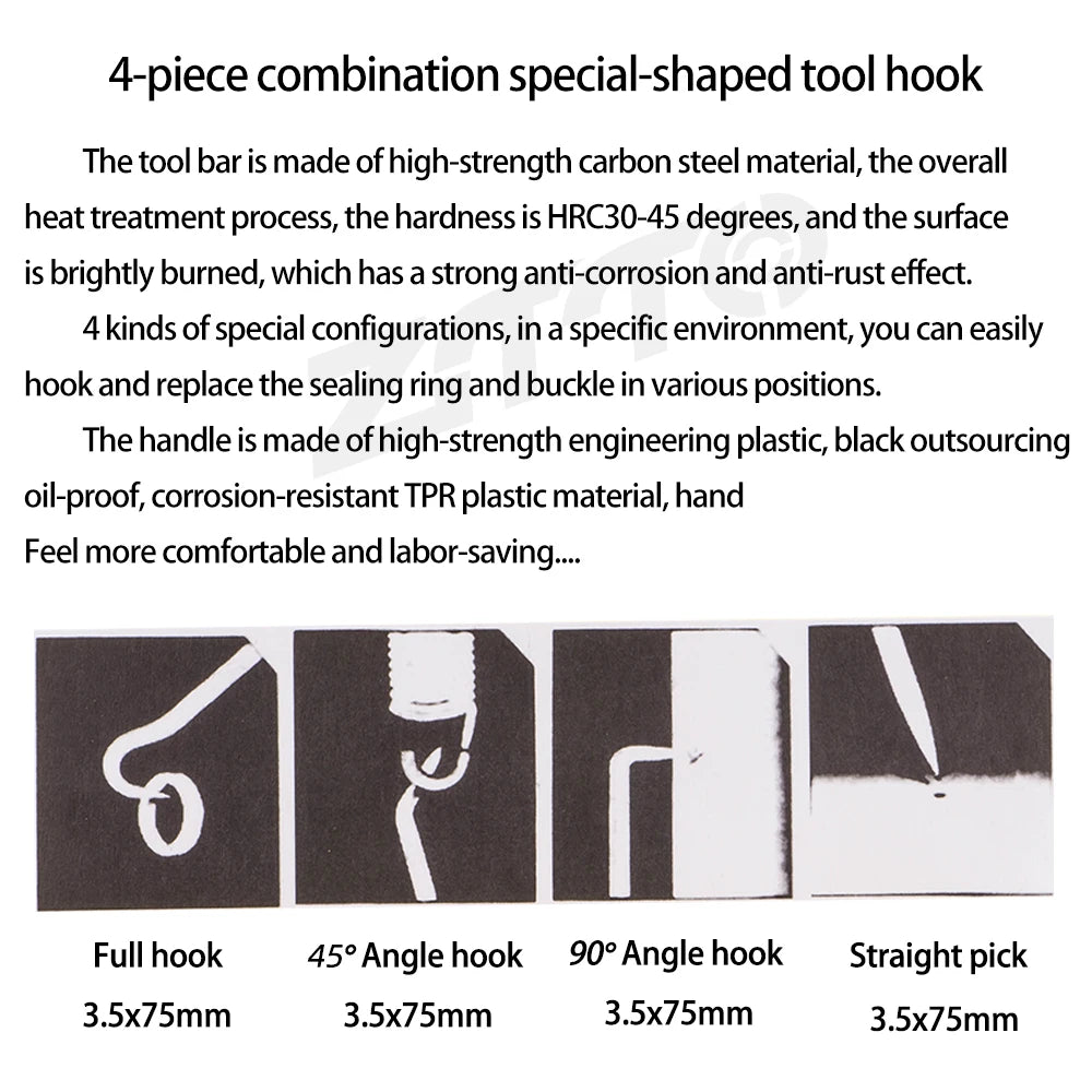 CowLost | ztto-mtb-bike-piston-o-ring-remove-hook-for-suspension-fork-rear-shock-maintenance-oil-seal-bicycle-service-tool-90degree |9