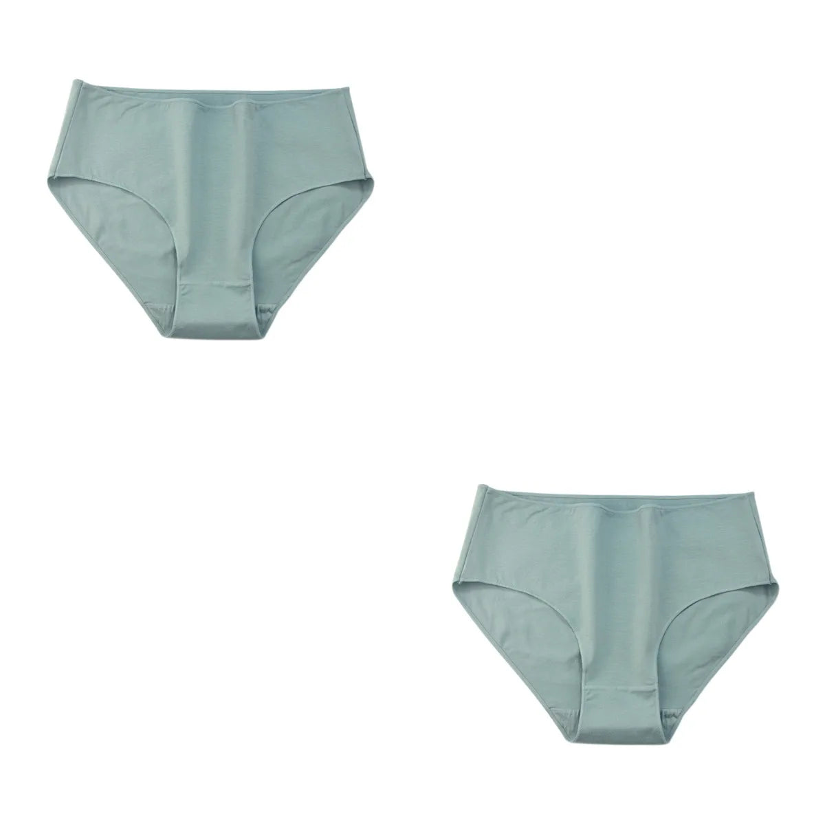 CowLost | product_id-2pcs-women-s-high-waist-cotton-briefs-breathable-solid-color-m-2xl |14