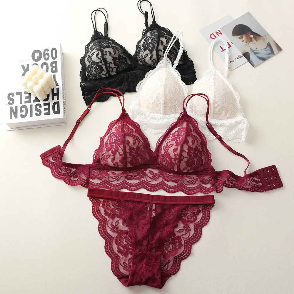 CowLost | product_id-wireless-lace-push-up-bra-and-low-rise-panties-set-for-women |4