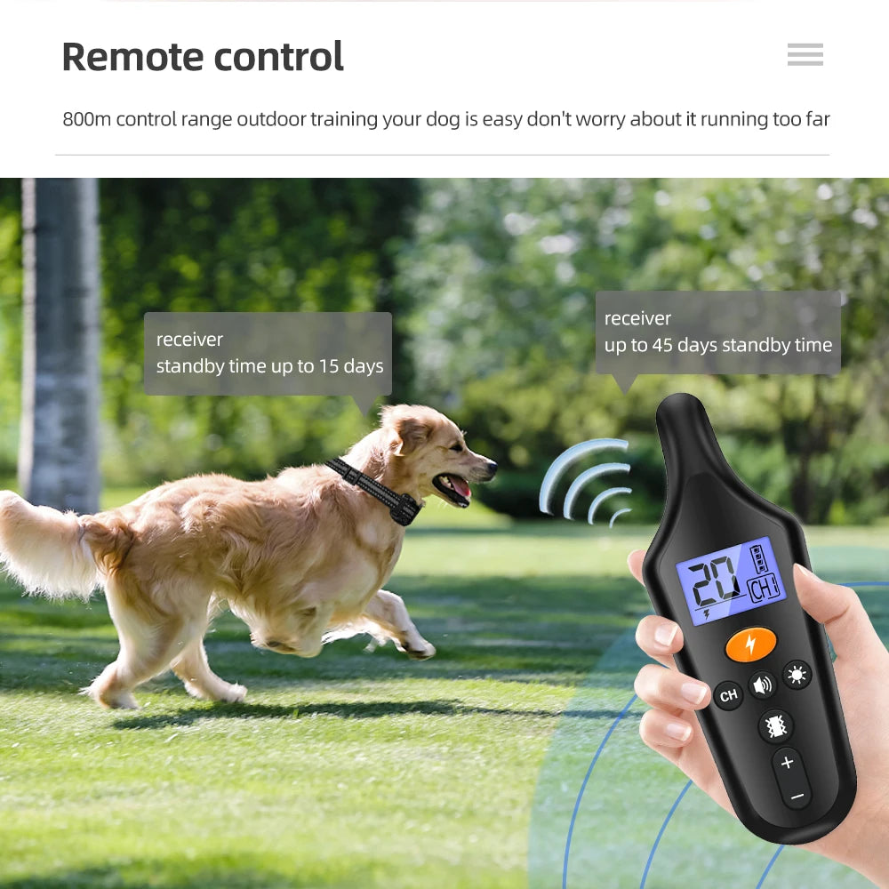 Dog Electric Training Collar with Remote – Shock, Vibration, Beep Modes for Small to Large Dogs