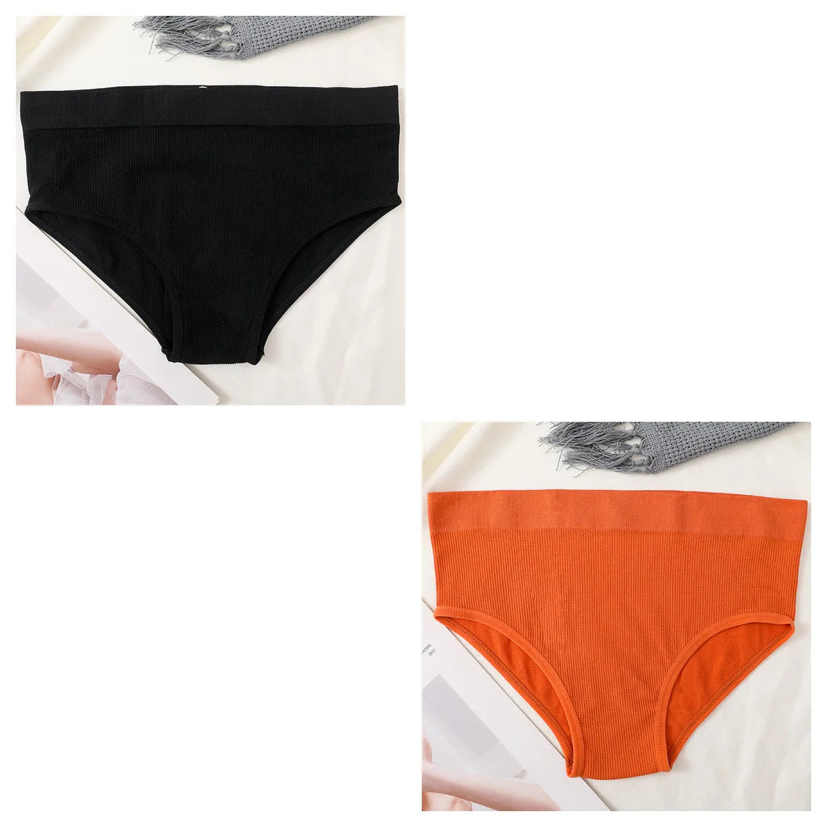 CowLost | product_id-2pcs-womens-high-waist-seamless-tummy-control-briefs-set |30