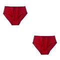 CowLost | product_id-2pcs-women-s-high-waist-cotton-briefs-breathable-solid-color-m-2xl |25