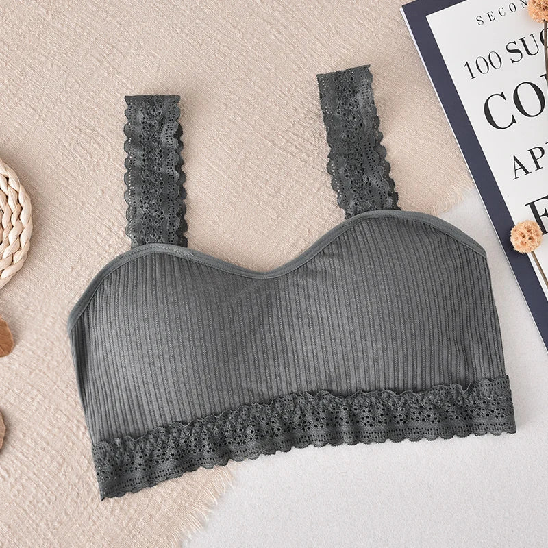 CowLost | product_id-women-s-lace-seamless-wire-free-bralette-crop-top-with-removable-pads |45