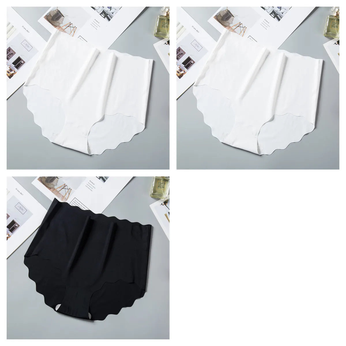 CowLost | product_id-3pcs-women-s-high-waist-seamless-ice-silk-hip-lift-briefs-m-xxl |30