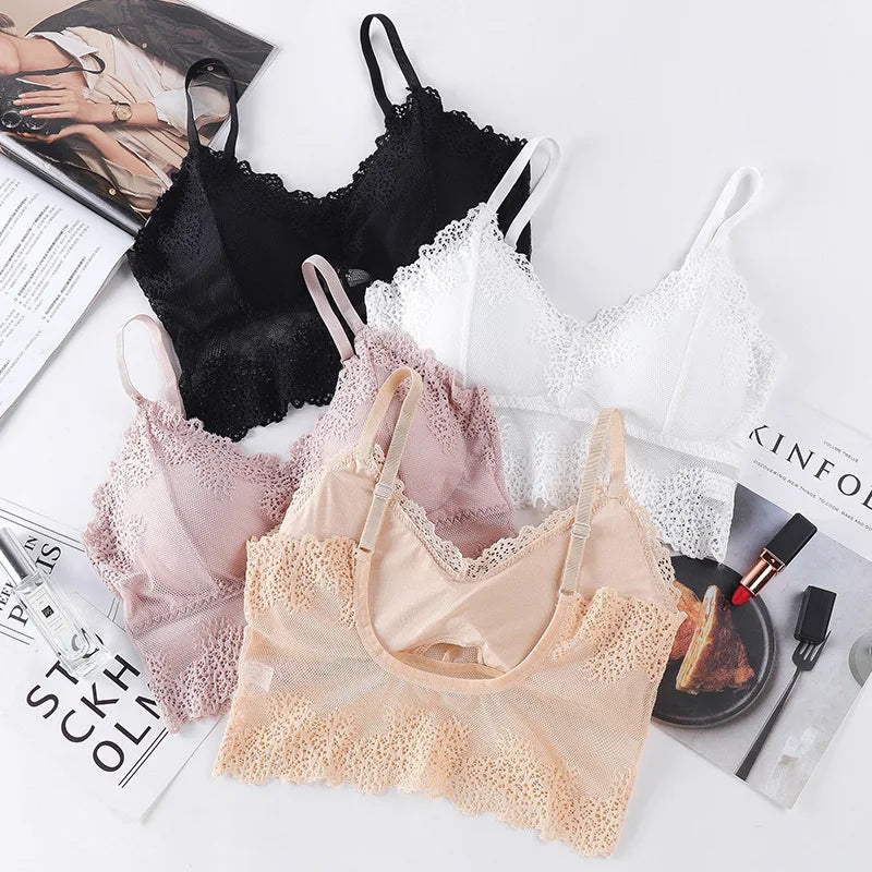 CowLost | product_id-women-lace-wireless-backless-bra-and-brief-set-sexy-lingerie-crop-top |3