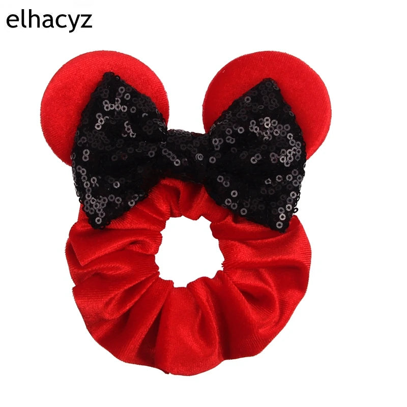 CowLost | mouse-ears-sequins-bow-women-velvet-scrunchies |38