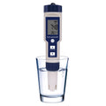 5-in-1 EC TDS Salinity Temperature pH Water Quality Tester with ATC for Food, Beverages, Aquarium, Seawater