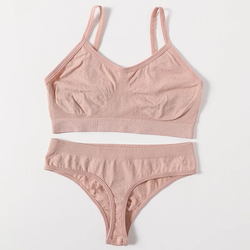 CowLost | product_id-women-seamless-wire-free-push-up-bra-low-waist-t-back-panties-set |15