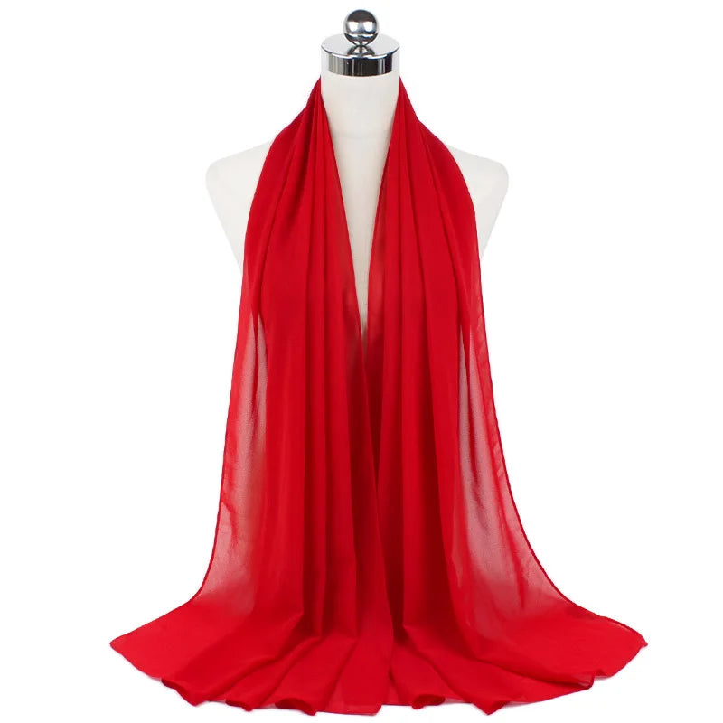 CowLost | muslim-chiffon-hijab-scarf-women-long-solid-color |33