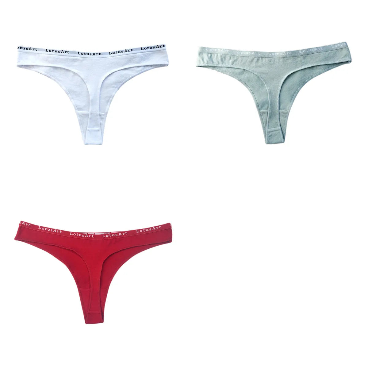 CowLost | product_id-3pcs-women-s-cotton-low-rise-seamless-breathable-g-string-panties-set |25