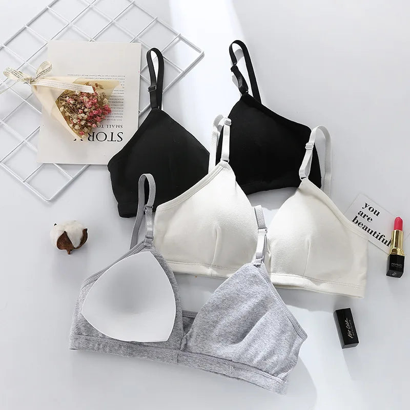 CowLost | product_id-wireless-cotton-push-up-v-neck-bra-for-women-solid-color-breathable |8
