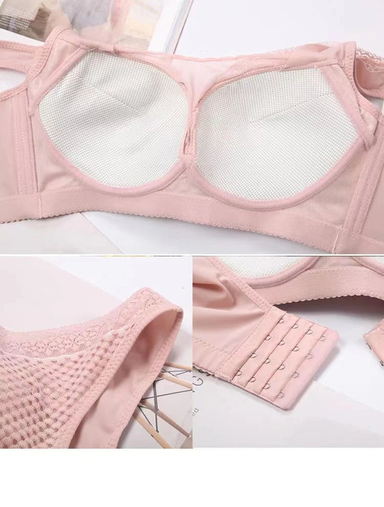 CowLost | product_id-sexy-lace-seamless-wire-free-push-up-bra-with-gather-support-anti-sagging-thin-molded-cups-large-size |12