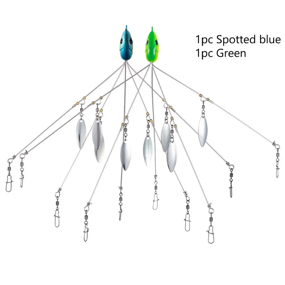 CowLost | sporting-goods-bassdash-5-arm-umbrella-fishing-lure-rig-alabama-rig-head-18g |33