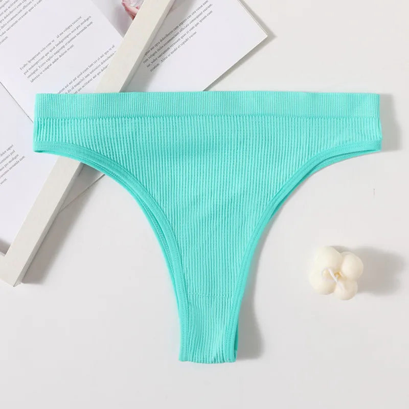 CowLost | 5pcs-set-seamless-briefs-women-brazilian-panties-sexy-lingerie-female-underpants-low-rise-bottom-solid-color-underwear-m-l |15