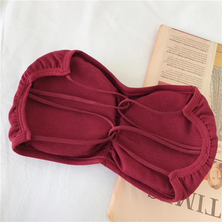 CowLost | women-strapless-bra-tube-top-cross-back-wireless-invisible-bra-seamless-underwear-female-sexy-lingerie-cotton-bralette-crop-top |16