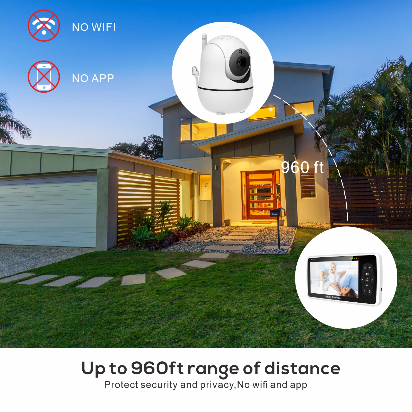 CowLost | baby-transport-accessories-babystar-5-inch-video-baby-monitor-with-two-cameras-audio-night-vision-and-4x-zoom |16