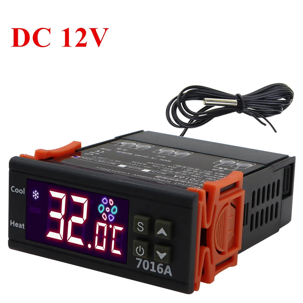 WH7016A Digital Temperature Controller 220V 30A with NTC Sensor for Heating & Cooling
