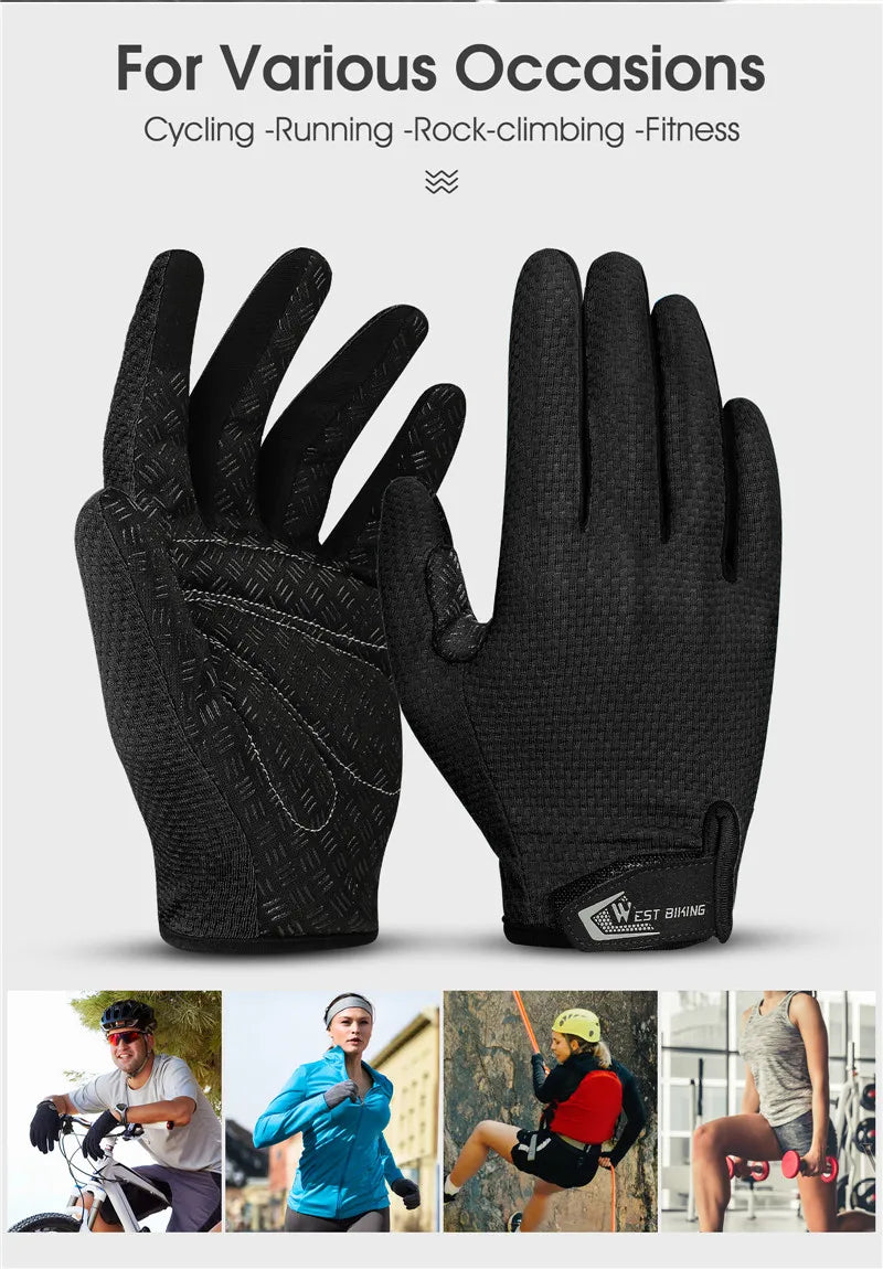 CowLost | west-biking-bicycle-gloves-breathable-half-full-finger-anti-slip-cycling-mittens-men-women-sports-shock-pad-mtb-road-bike-gloves |17