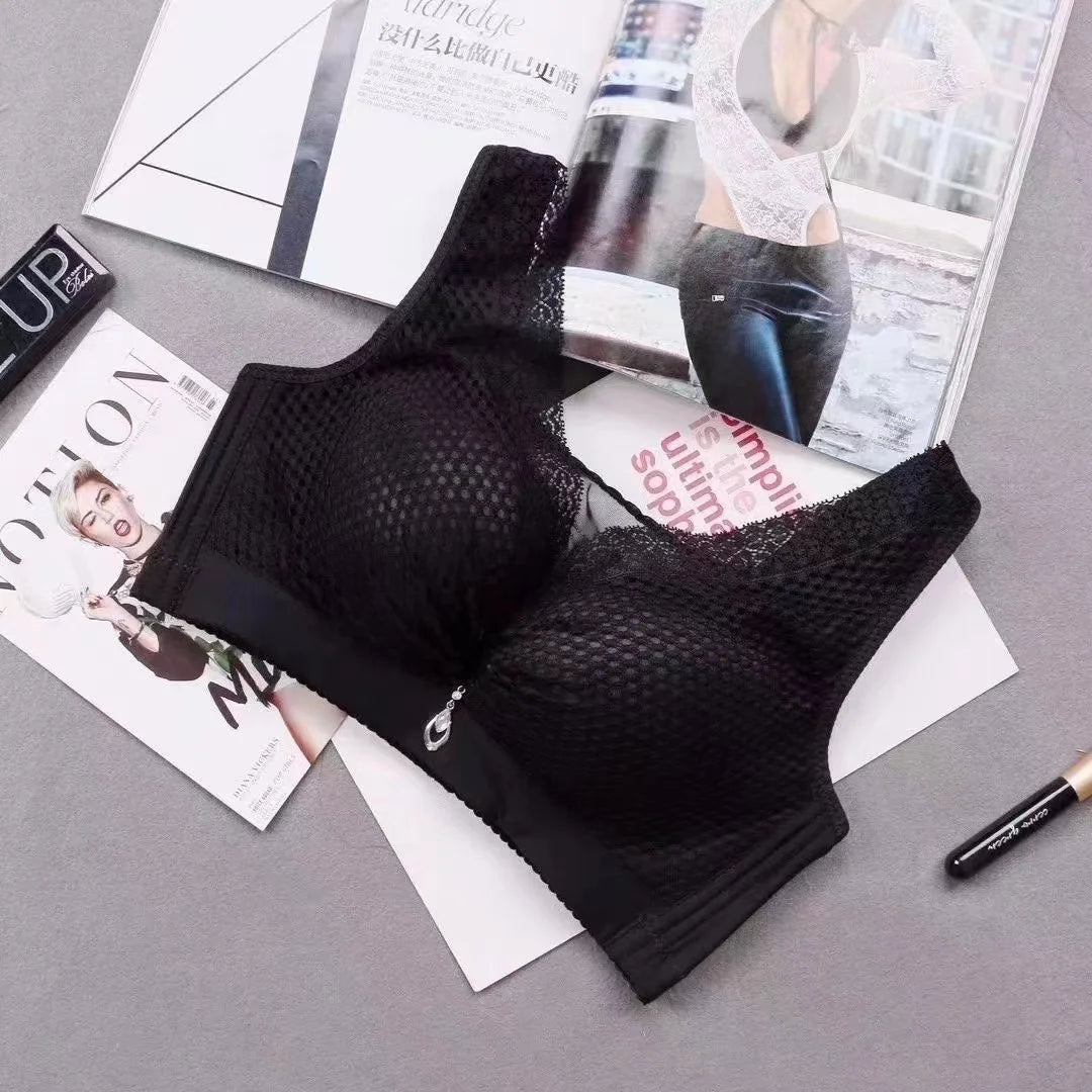 CowLost | product_id-sexy-lace-seamless-wire-free-push-up-bra-with-gather-support-anti-sagging-thin-molded-cups-large-size |29