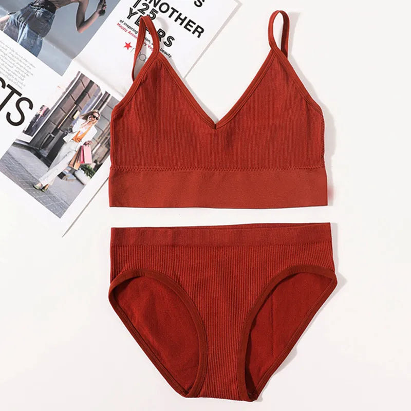 CowLost | product_id-women-seamless-u-back-bra-low-rise-brief-set-no-pads-fitness-crop-top-lingerie |34