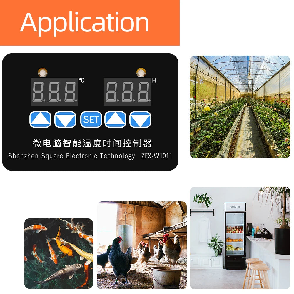 ZFX-W1011 Intelligent Microcomputer Temperature Controller Thermostat 12V 24V 220V Adjustable Electronic Timer