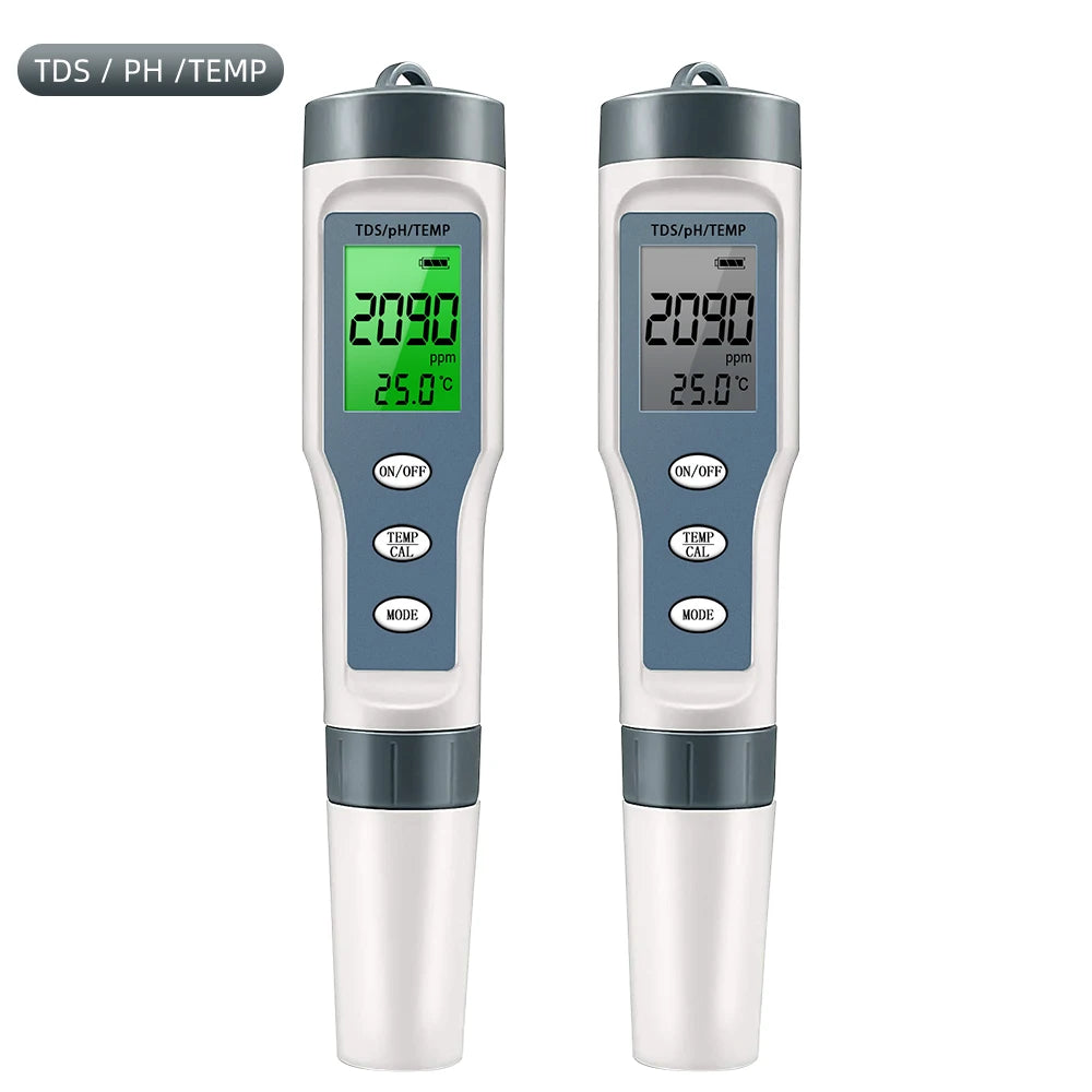 JUANJUAN 3-in-1 Digital PH/TDS/Temp Meter with ATC for Water Quality Testing