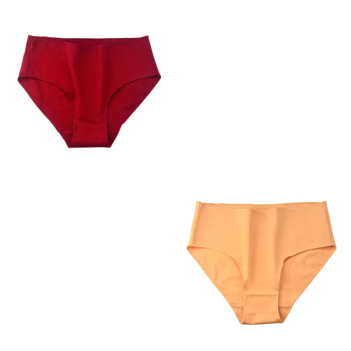 CowLost | product_id-2pcs-women-s-high-waist-cotton-briefs-breathable-solid-color-m-2xl |23
