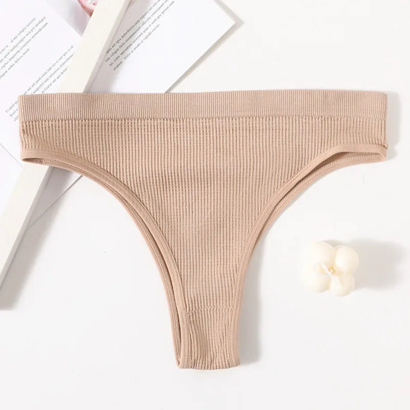 CowLost | 5pcs-set-seamless-briefs-women-brazilian-panties-sexy-lingerie-female-underpants-low-rise-bottom-solid-color-underwear-m-l |14