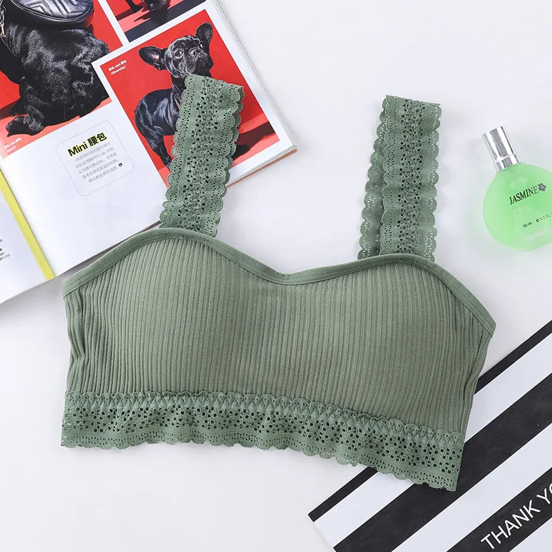 CowLost | product_id-women-s-lace-seamless-wire-free-bralette-crop-top-with-removable-pads |33
