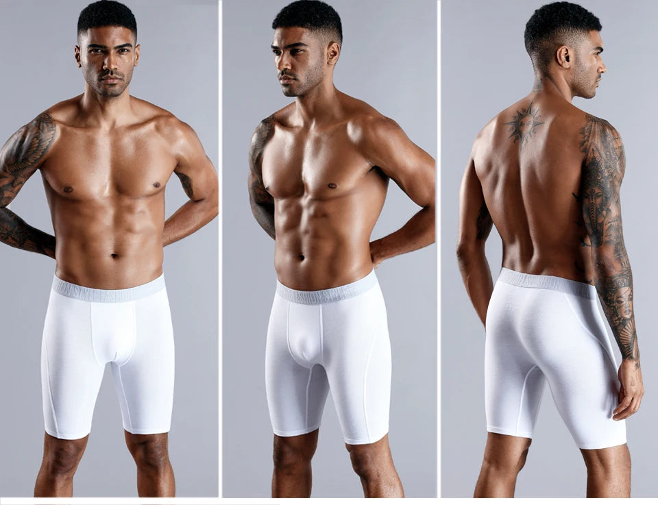 CowLost | activewear-pants-5pcs-mens-long-cotton-boxer-shorts-underwear |16
