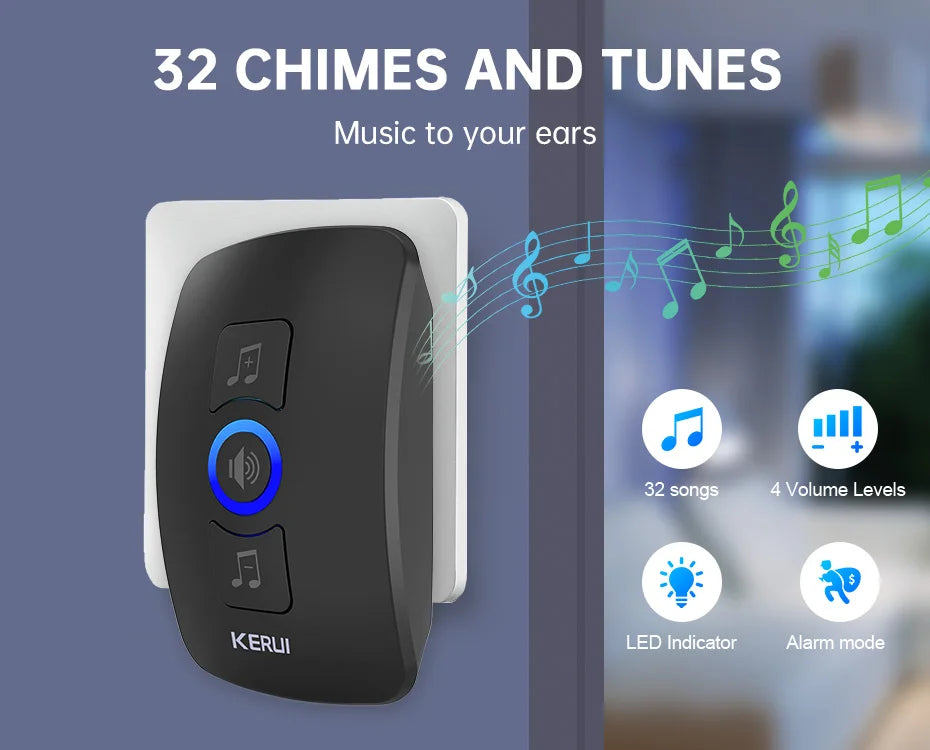CowLost | wallets-money-clips-kerui-m525-ring-doorbell-with-touch-button-waterproof-door-bell-for-outdoor |7