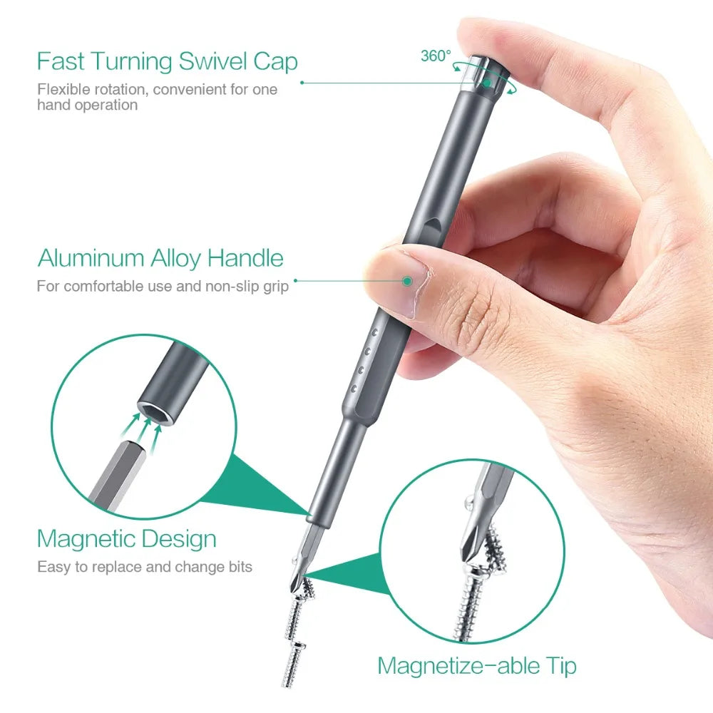 ORIA 49-in-1 Precision Multifunctional Screwdriver Bit Set with Handle Repair Tool Kit