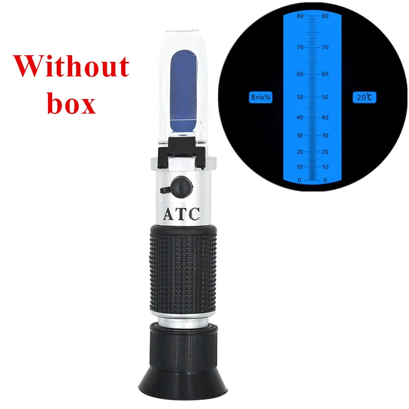 0-80% Brix Honey Refractometer Handheld Sugar Concentration Tester for Fruit Juice